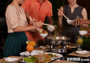 saat makan di restoran all you can eat
